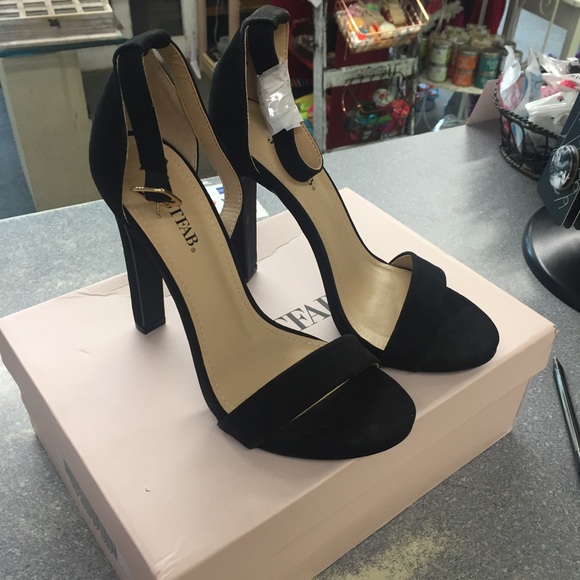 JustFab Shoes - Black Suede Heels LAST CHANCE